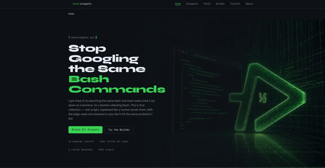 BashSnippets — homepage